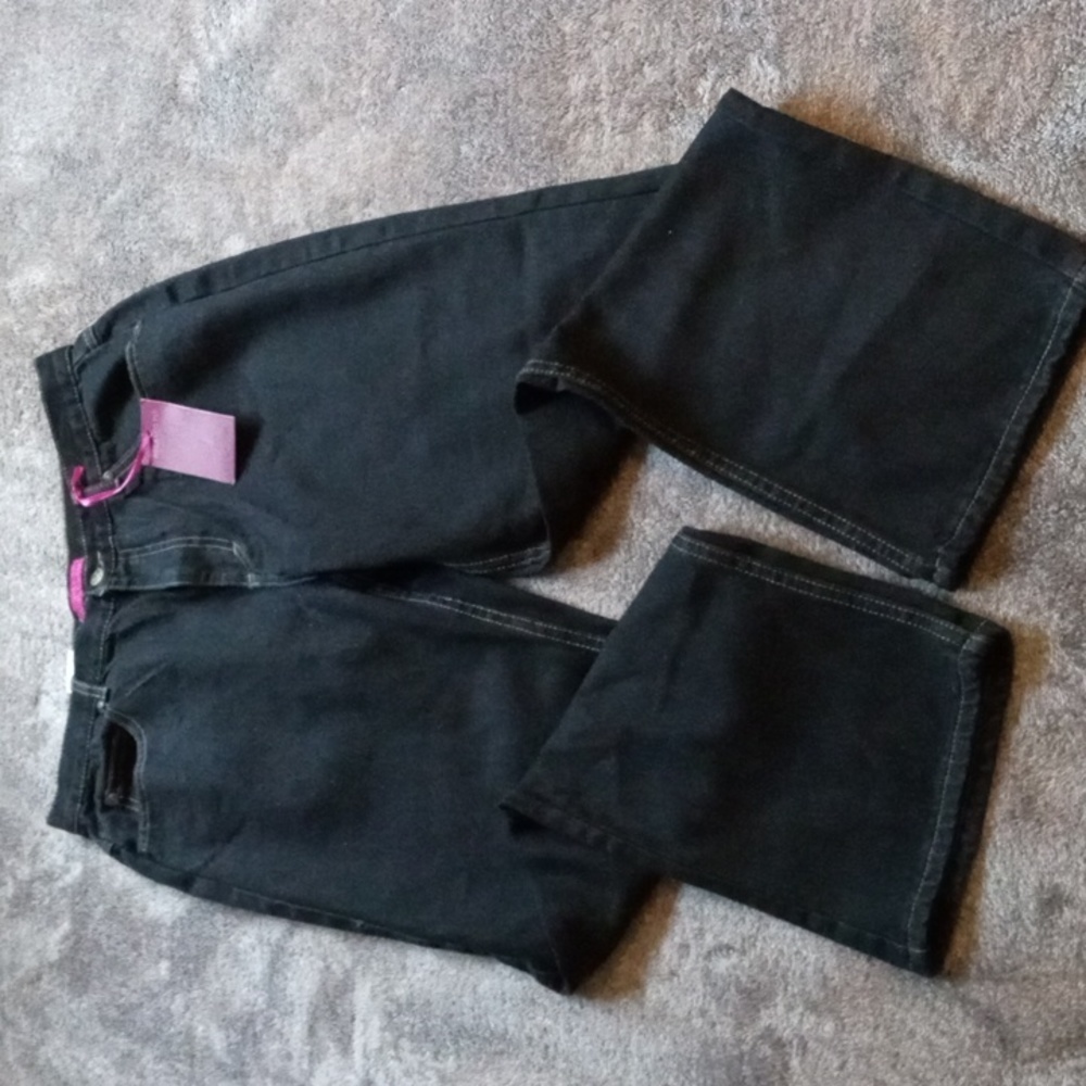 Cottage Street NWT black relaxed fit straight leg jeans